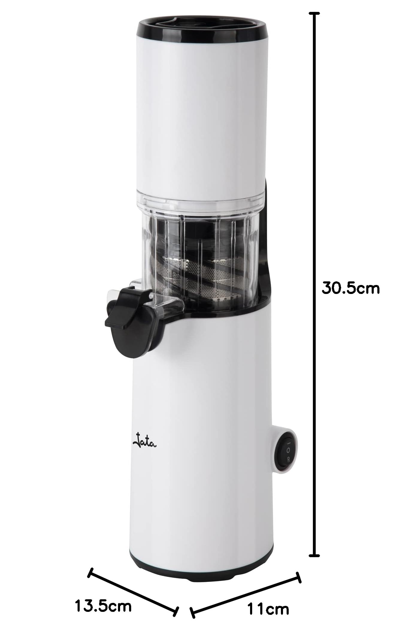 Jata JELI1201 Licuadora para Verduras y Frutas, Extracción Lenta 60 rpm, 130 W, Sistema Antigoteo, Silencioso, Capacidad 600 ml, Antideslizante, Panel Digital