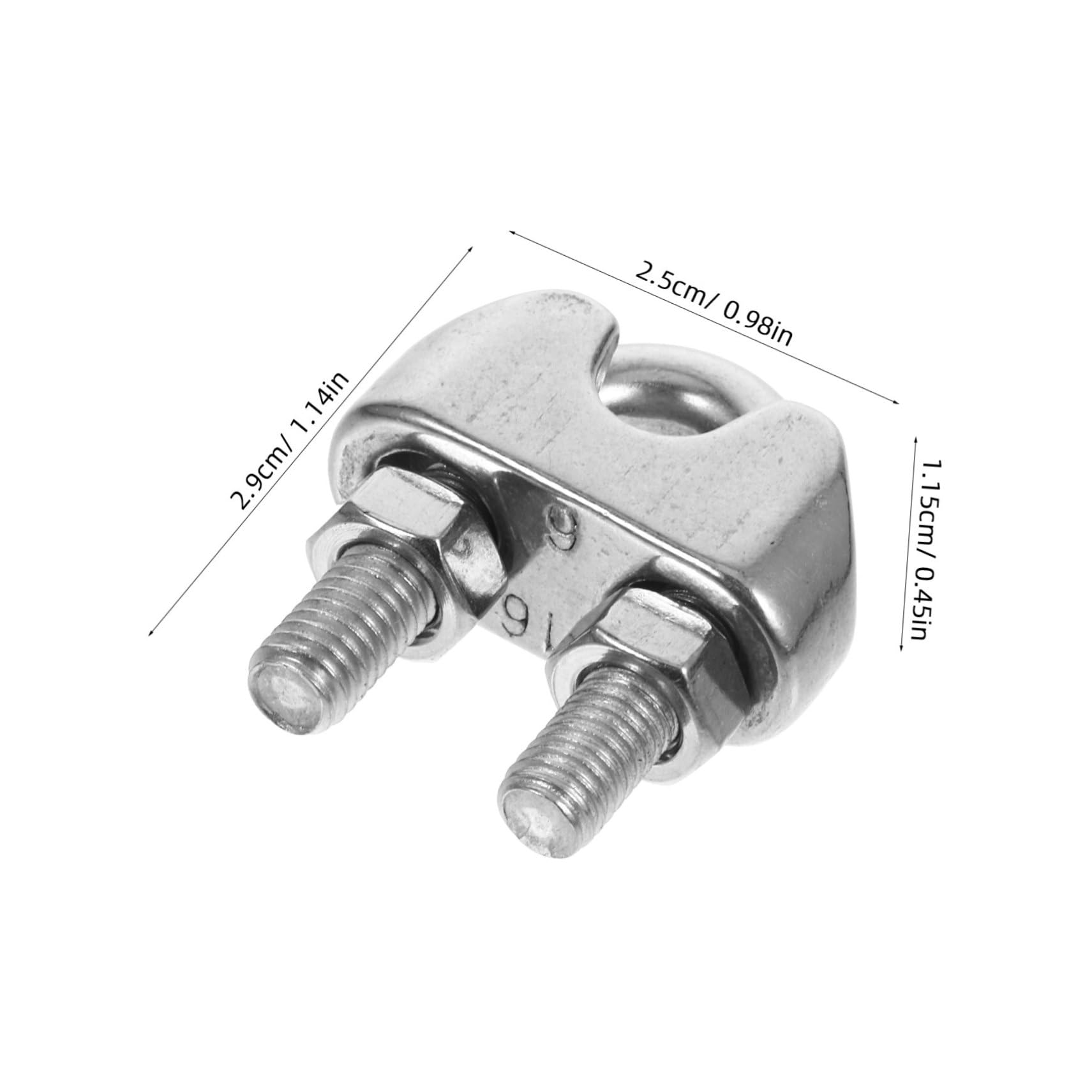 Cabilock Stainless Steel Wire Rope Clamp 6mm Cable Clamp for Steel Wire Rope Easy to Use
