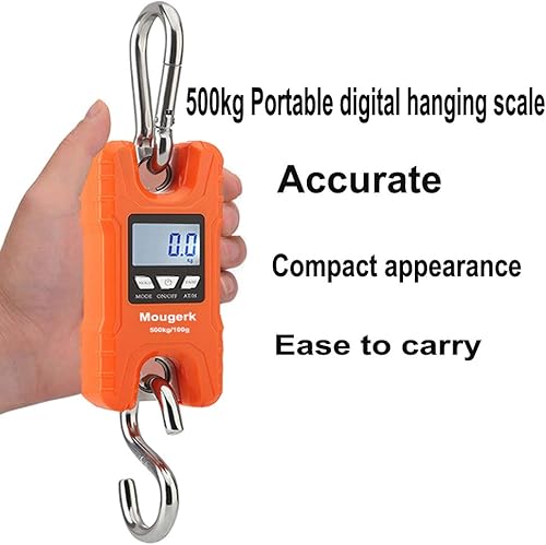 Vista 11 de Báscula portátil de grúa digital resistente de 1,102.3 lbs, 1100 libras, 2 pilas AAA (no incluidas)