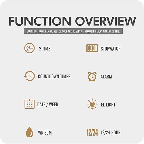 Miniatura 8 de Reginald Reloj electrónico multifuncional para hombre, reloj deportivo al aire libre, LED, pantalla digital, reloj de acero inoxidable