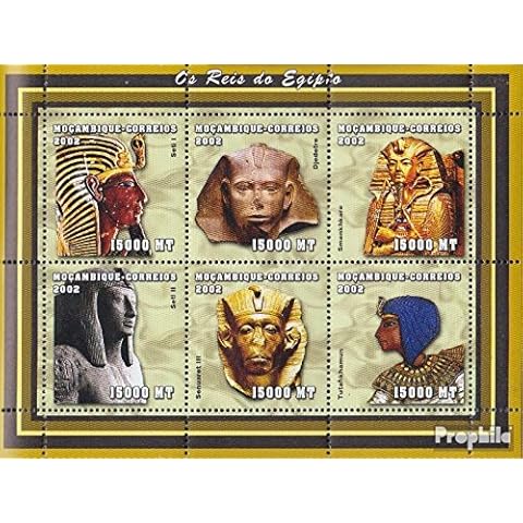 Prophila Collection Mosambik 2435-2440 Sheetlet 2002 Antiguo Egipto Gobernantes (Sellos para coleccionistas) Cultura Cover