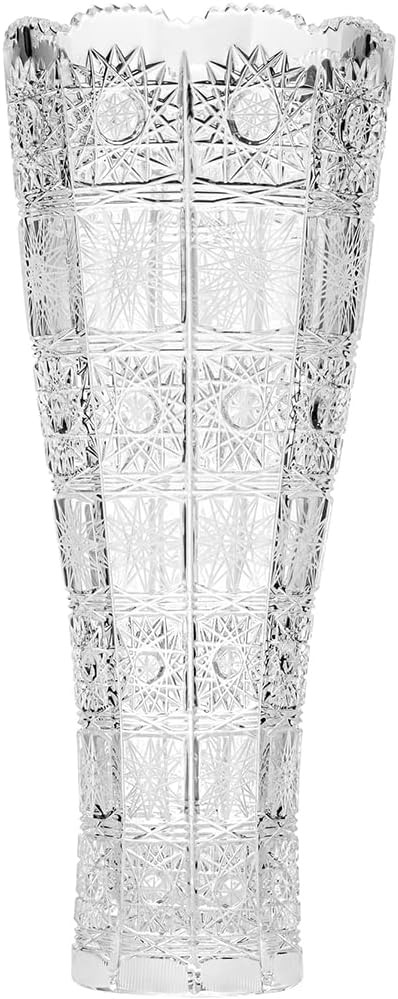 Bohemian Crystal AU52231 12.25" Vase 500PK Bohemia Crystal, Hand Cut Crystal, Vintage Design