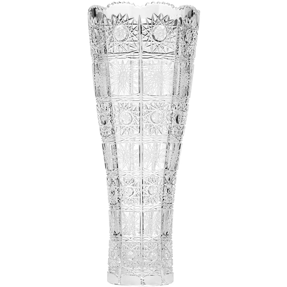 Bohemian Crystal AU52231 12.25" Vase 500PK Bohemia Crystal, Hand Cut Crystal, Vintage Design