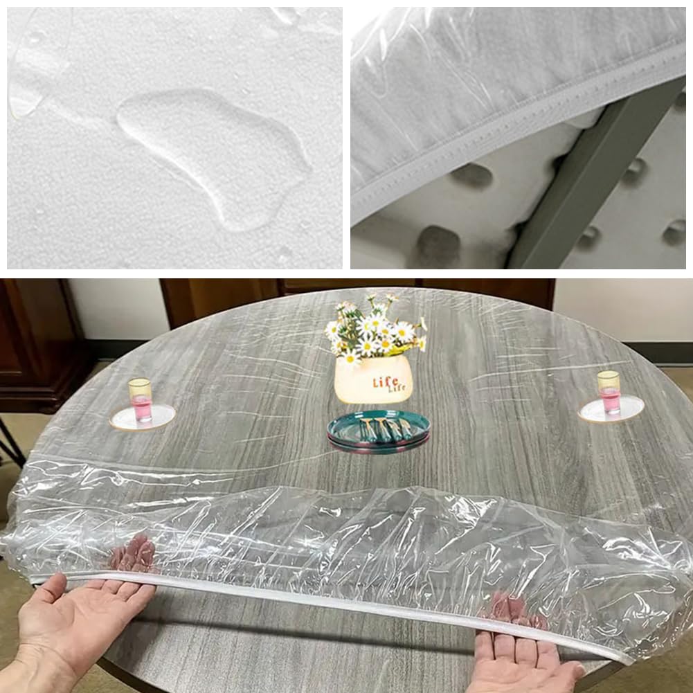 Eralove Protection de Table Ronde Transparente Epais,Nappe Transparente Ronde PVC,Protecteur de Table en Bois,pour Cuisine, Salle à Manger, extérieur, Transparent -épaisseur de 2 mm,diamètre 60 cm Eralove Protection de Table Ronde Transparente Epais,Nappe Transparente Ronde PVC,Protecteur de Table en Bois,pour Cuisine, Salle à Manger, extérieur, Transparent -épaisseur de 2 mm,diamètre 60 cm