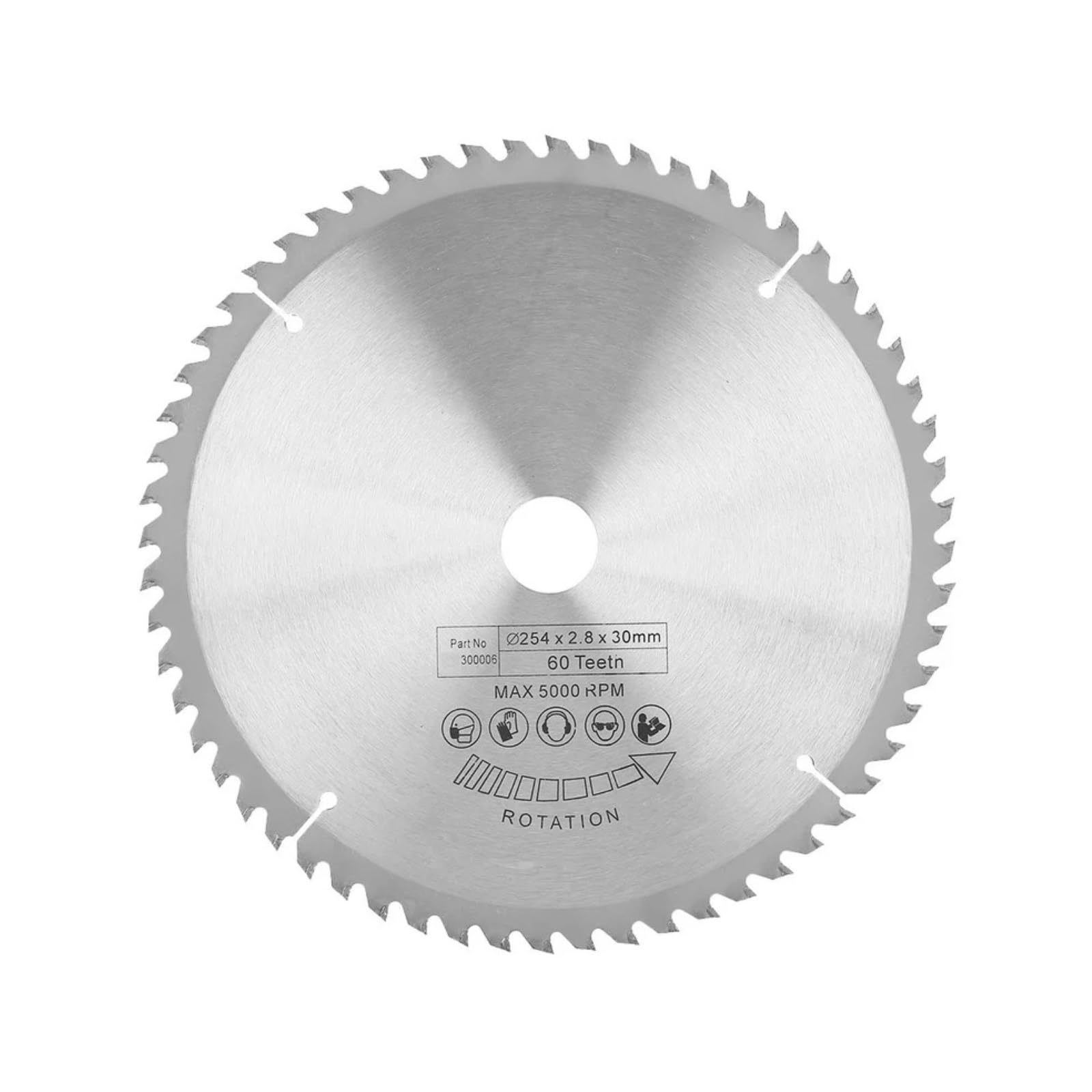 Brzeszczot do cięcia metalu 1 szt. Tarcza tnąca z węglika spiekanego TCT do drewna tworzywa sztucznego 254 * 30mm 60 zębów brzeszczoty pił szablastych