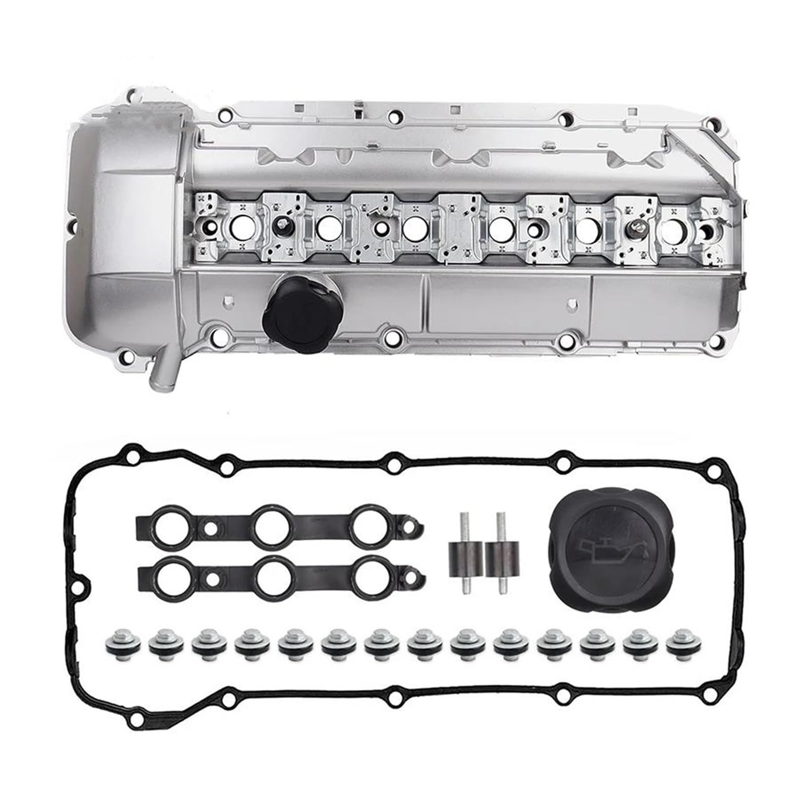 Guarnizione Coperchio Punterie Coperchio Valvola In Alluminio Con Guarnizione Per 1998-2002 11121432928 Per BMW E39 E46 Per M52 Per M54 X5 Z3 525i 528i 2.5 2.8 3.0L