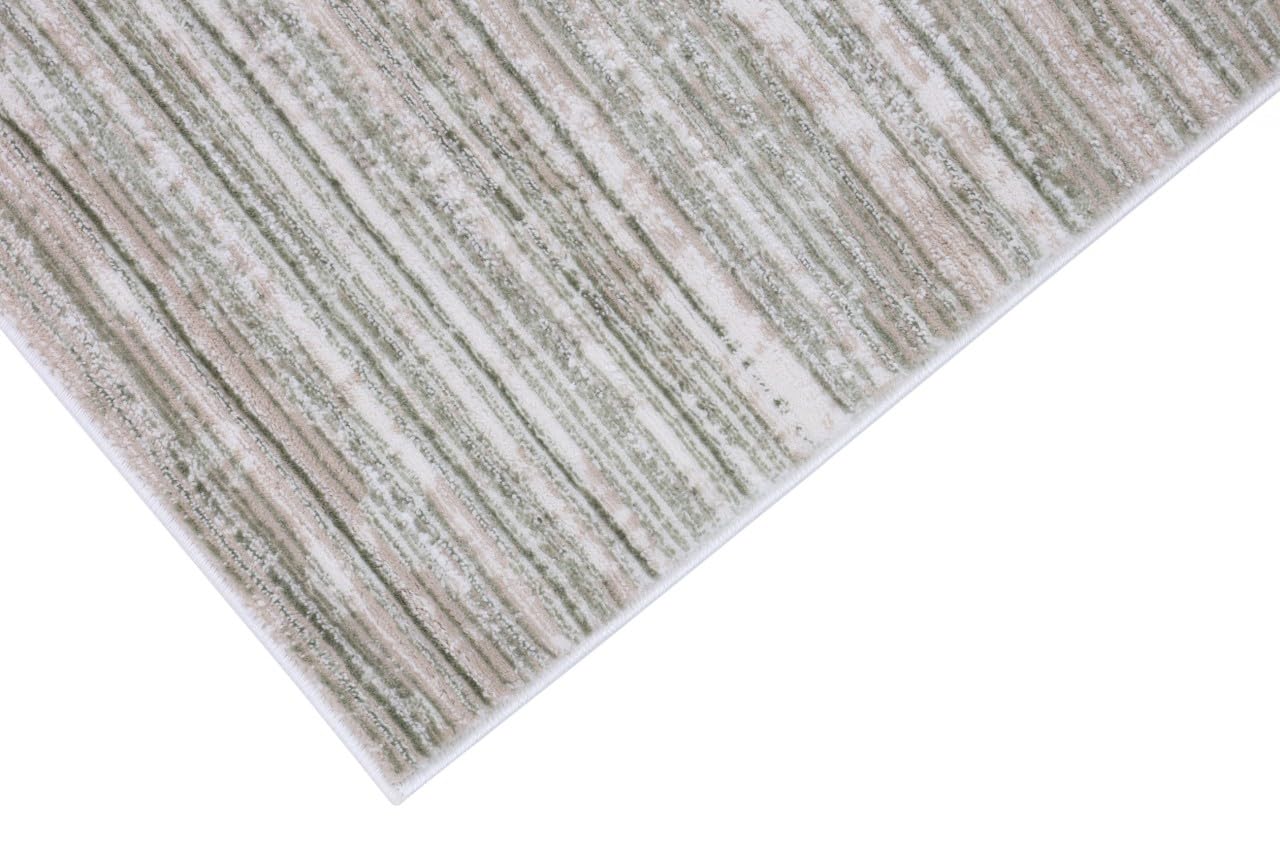 Mazovia Alfombra Salón 80x150cm Verde Abstracto Suave Antialérgico Vistoso