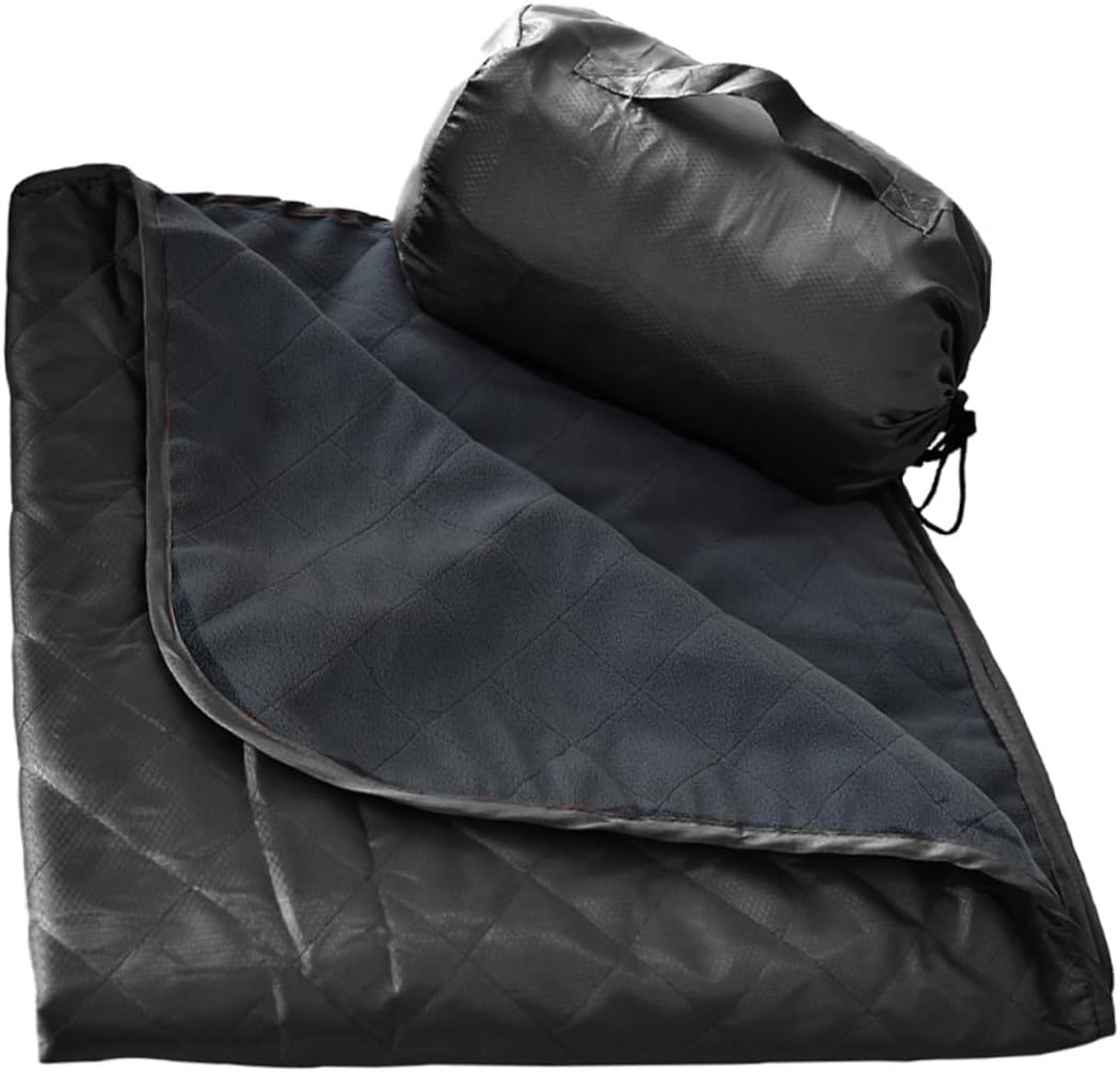 Luxshiny Outdoor Camping Blanket Waterproof Plush Mat Sandproof Foldable Picnic Blanket for Hiking Travel and Beach Use, Warm Dark Ground Cover