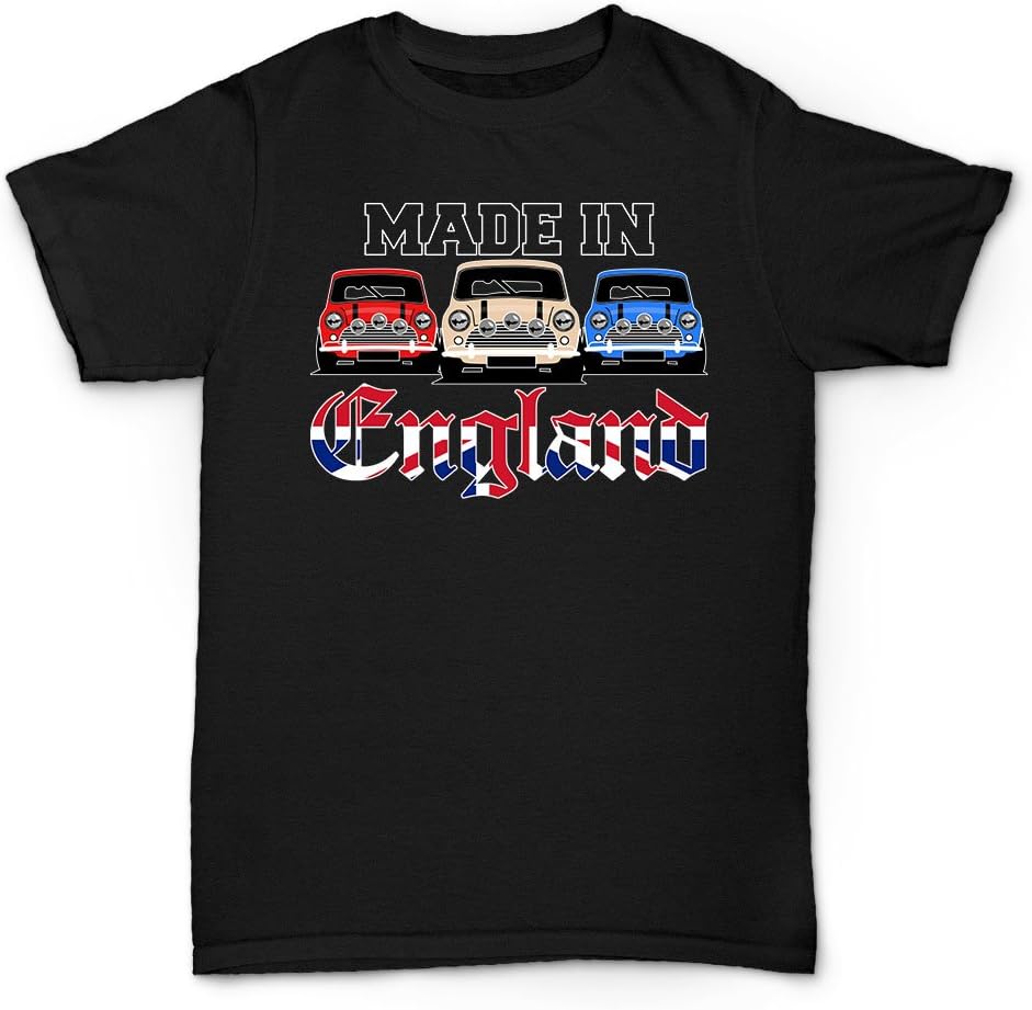 Austin Mini MK1 MK2 Car Made In England T-shirt M Black