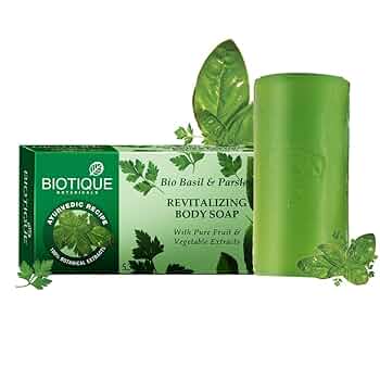 Biotique basil and parsley soap 150g×10 Amazon.com : Biotique Bio Basil And Parsley Revitalizing