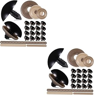 Parliky 2 Conjuntos De Meias De Olhos De Animais De Pelúcia Olhos De Segurança Pretos Olhos De Crochê Olhos De Bonecas Para Brinquedos Macios Fazendo Olhos De Segurança Para Bonecas Faça