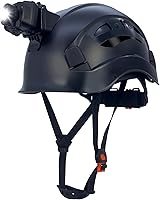 Vista 9 de Casco de seguridad industrial con luz RGS-8C rejillas de ventilación ajustables, transpirables, ligeros, cascos con faros delanteros