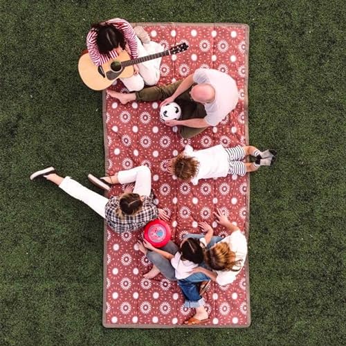 Image of Little Unicorn 5'x7' Outdoor Family Picnic & Beach Blanket | Durable & Water-Resistant Fabric | Compact Fold & Easily Wipes Clean | Zipper Pocket (Sun Baked)