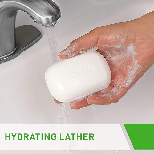 Miniatura 3 de CeraVe Barra limpiadora hidratante Limpiador corporal y facial sin jabón con crema hidratante Cerave al 5% Sin fragancia Paquete de 2, 4.5