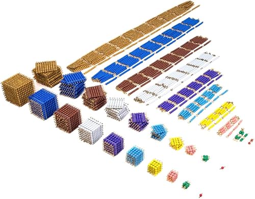 Miniatura 2 de Juego completo de gabinetes de cuentas matemáticas con cuentas, madera de haya sobre ruedas, grado de aula, casa, escuela primaria Montessori,