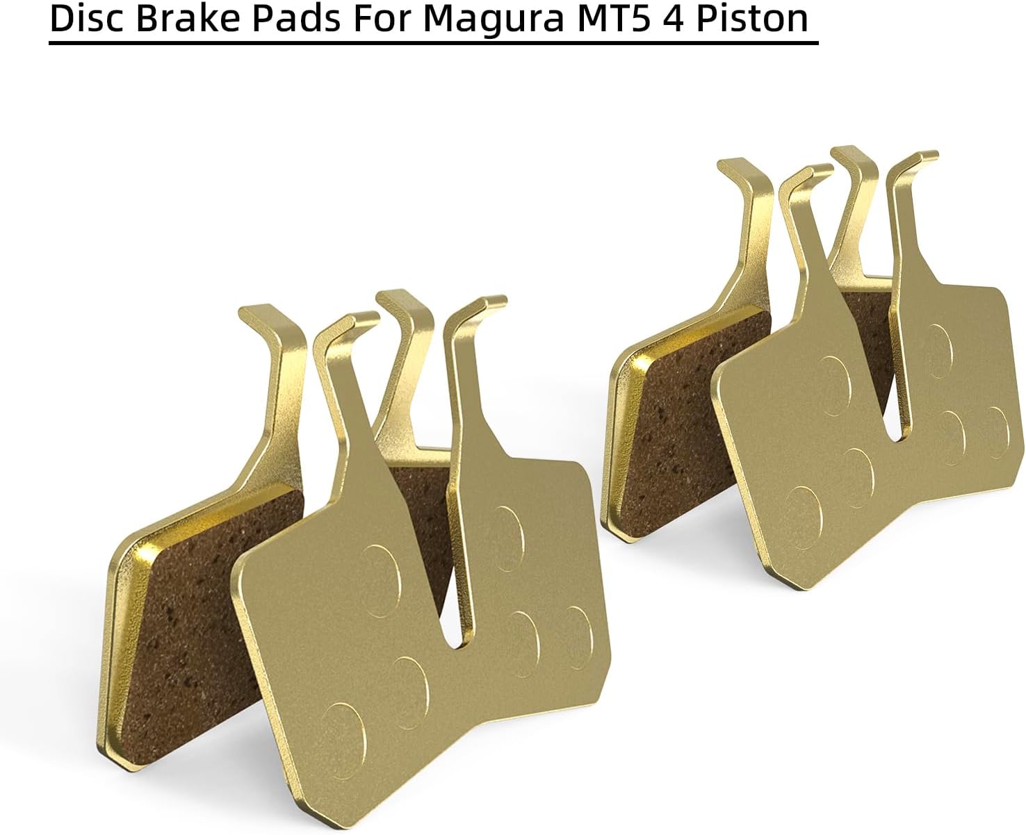 4 Pairs Bike Brake Pads Resin Bicycle Disc Brake Pads Compatible with Magura 4 Piston Mt5/ Mt7