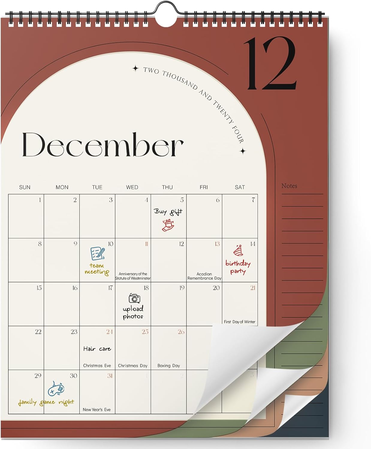 2025 Wall Calendar, 21 Months