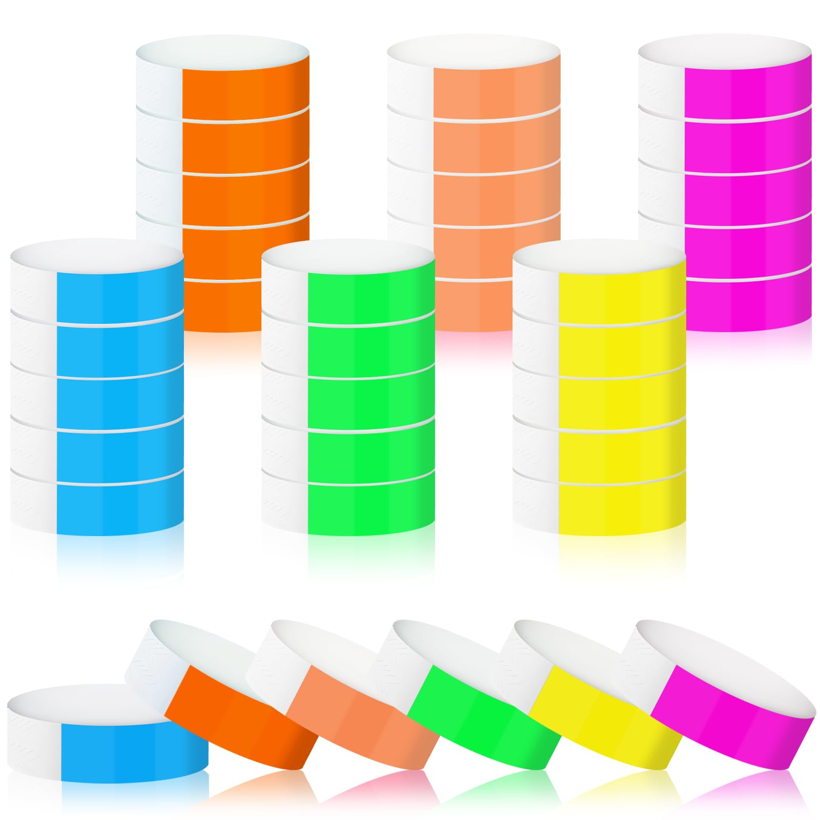 600 Braccialetti Identificativi Per Eventi - Carta DuPont, Impermeabili, 6 Colori, 25x2cm - Foto 10