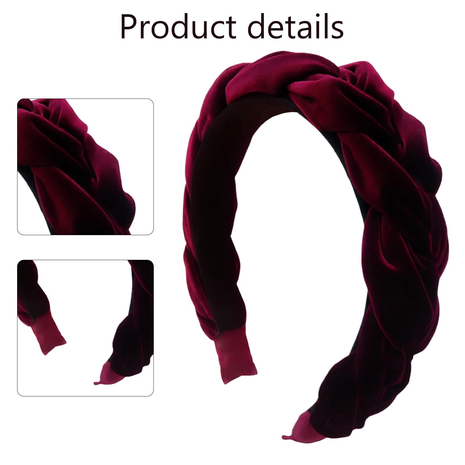 GWAWG Dirndl Hair Accessories Costume Velvet Hair Band Oktoberfest Accessories Oktoberfest Women's Costume Hair Band Headpiece for Women Girls (Mauve - Image 3