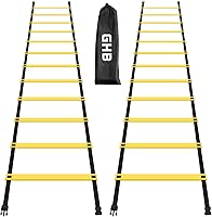Vista 13 de GHB Pro Agility Ladder Agility Training Ladder Speed 12 Rung 20ft with Carrying Bag