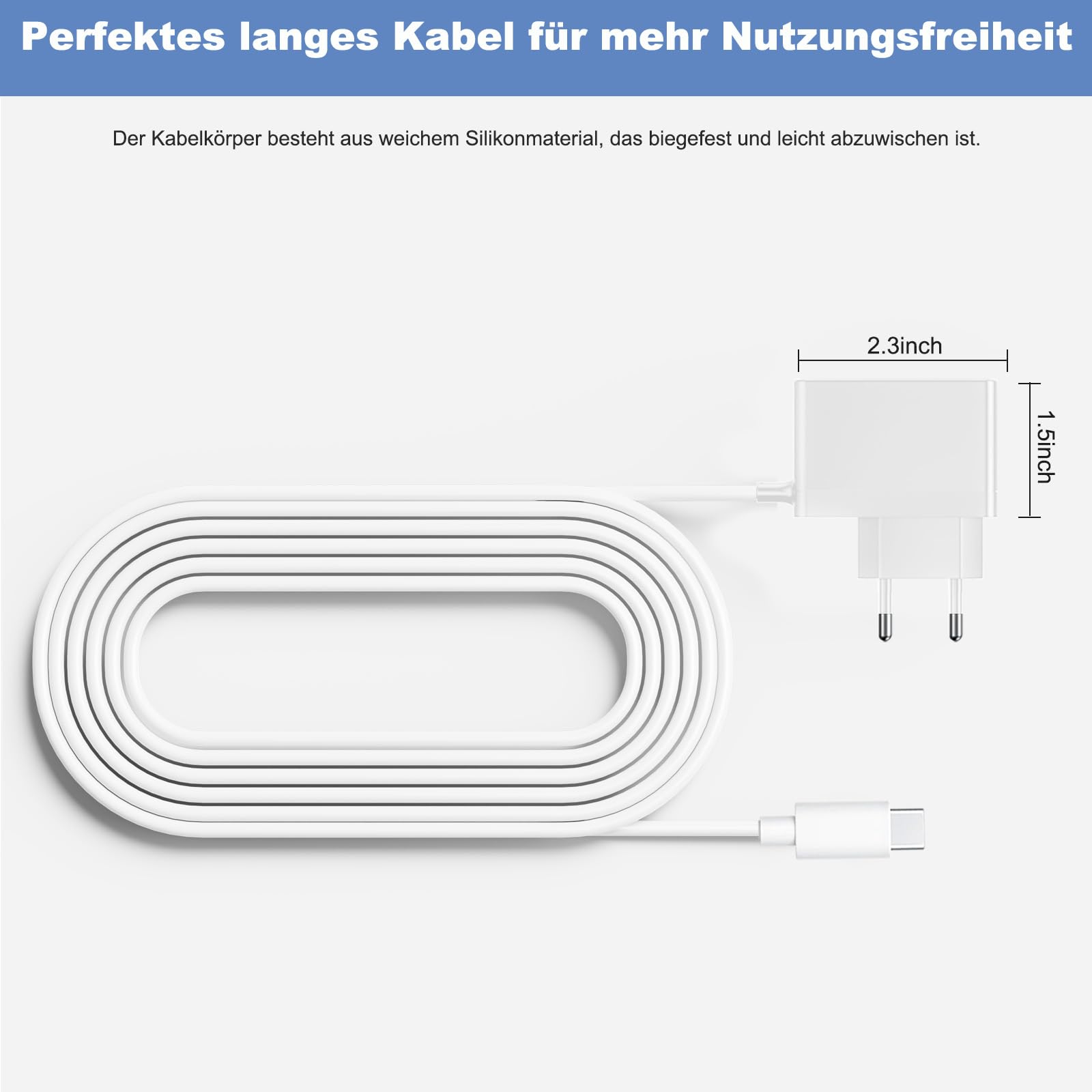 Cargador compatible con Philips Avent SCD951/26 Baby Videophone Cable de carga para vigilabebés 5 V Cargador Fuente de alimentación