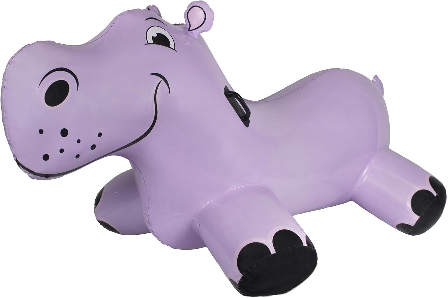 Poolmaster Happy Hippo Inflatable Pool Float Rider, Giant Purple Ride-On Pool Toy for Kids and Adults, Large Water Float for Pool, Beach, or Lake Fun