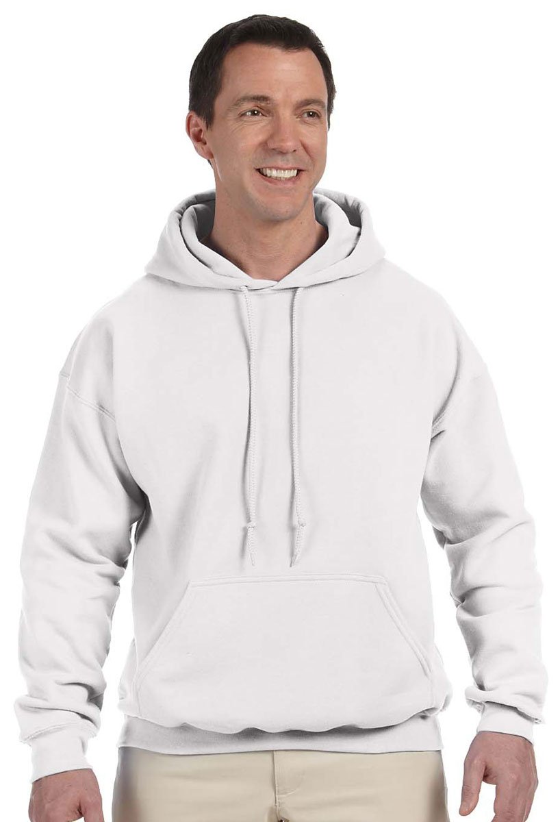 Gildan Heavyweight DryBlend Adult Unisex Hooded Sweatshirt Top/Hoodie (13 Colours) (M) (White)