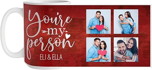 Let's Make Memories Taza de fotos personalizada  You're My Person  For Soul Mates  Regalo para amantes  Celebra el amor  Taza de café  Capacidad