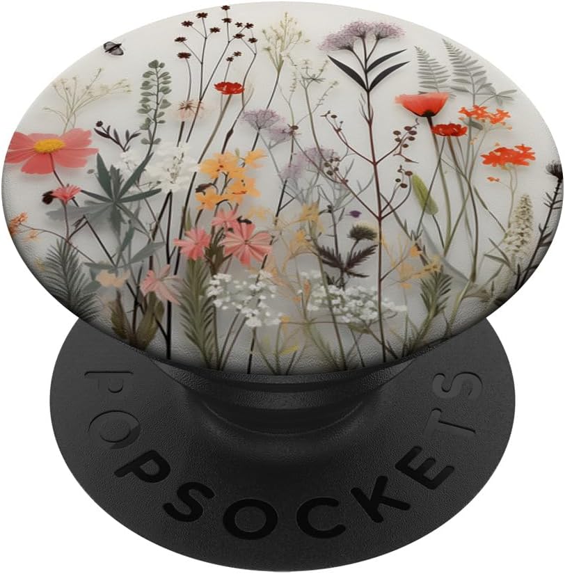 Mixed Flower Bouquet Floral Pattern PopSockets PopWallet for MagSafe