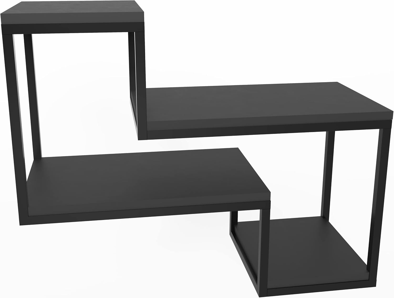 Solisaria Designs Showcase Floating Shelf, Black Home