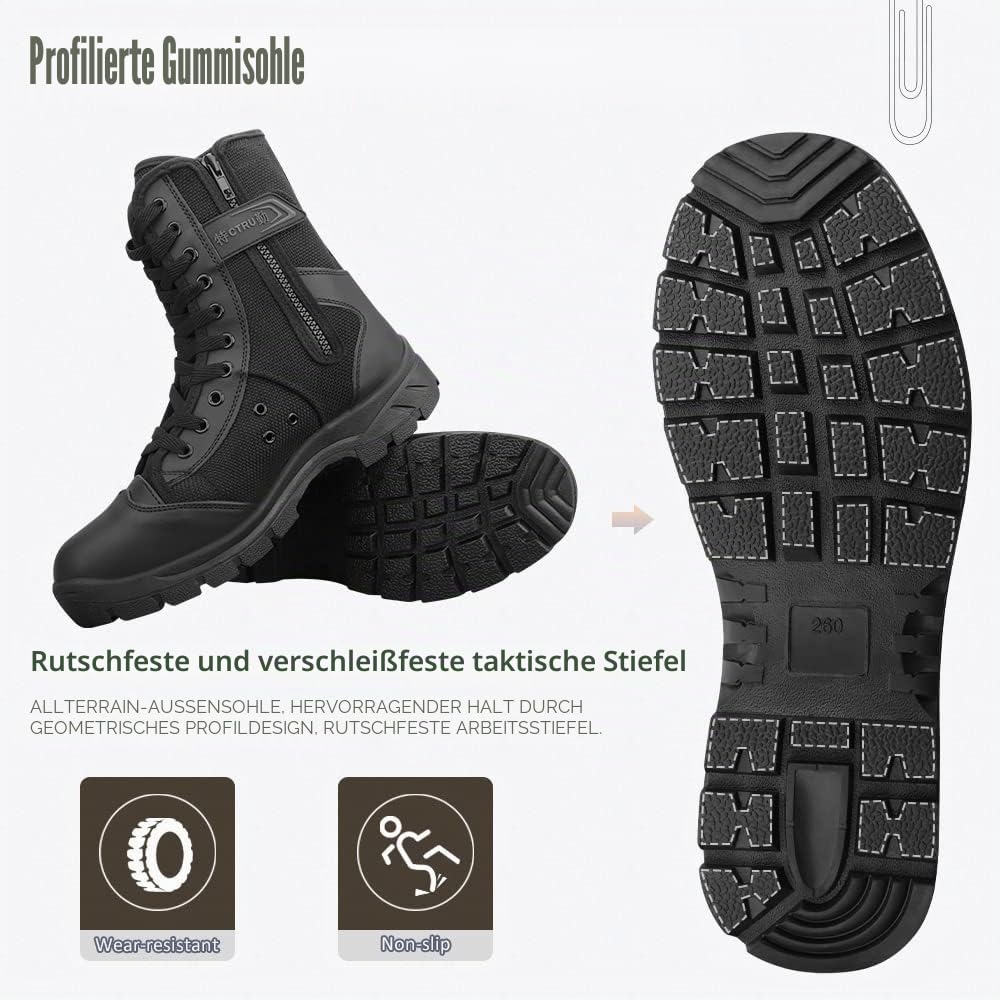 Herren Militär Stiefel Schwarz Kampfstiefel Schnürboots Armeestiefel einsatzstiefel Springerstiefel Militär Schuhe SN-307