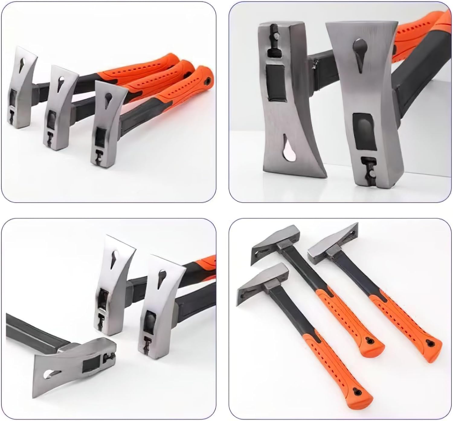 Magnetic Nail Slot Hammer with Ergonomic Handle, Manganese Steel Head,12.95 Inch, Multi-Functional Hoe Planer Tool