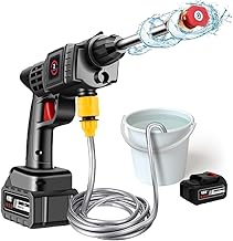 Nettoyeur Haute Pression sur Batterie, Max 50Bar Nettoyeur Haute Pression sans Fil avec Moteur Haute Puissance et Buse Multifonction 6 en 1 pour Lavage et Arrosage de Voiture (30000mah)