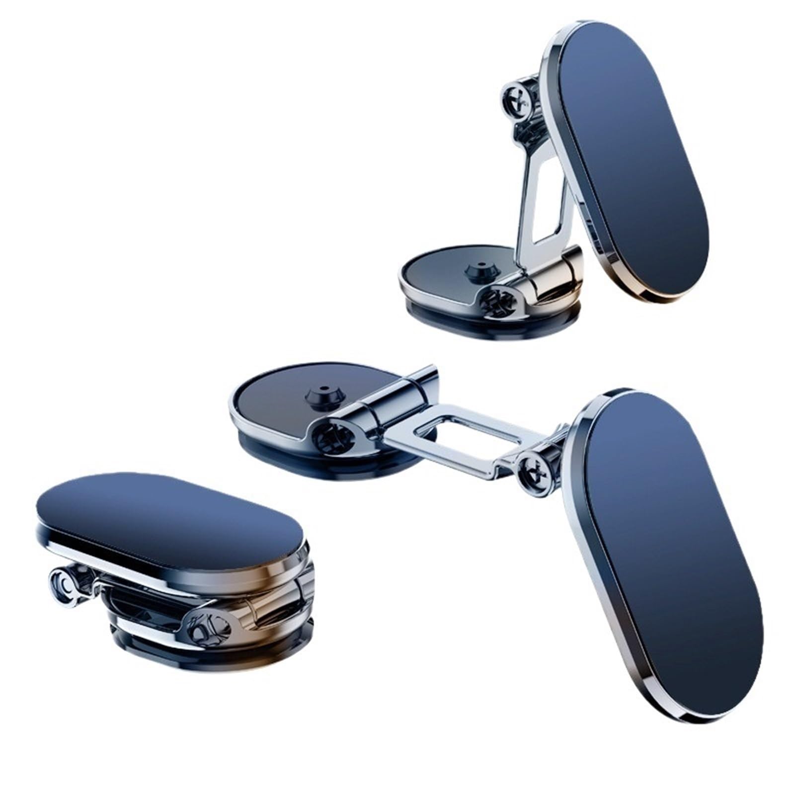 Per Huawei Universale 360 Rotazione Metallo Magnetico Auto Telefono Supporto Magnetico Pieghevole Cellulare GPS Porta Cellulare Auto(Silvery)