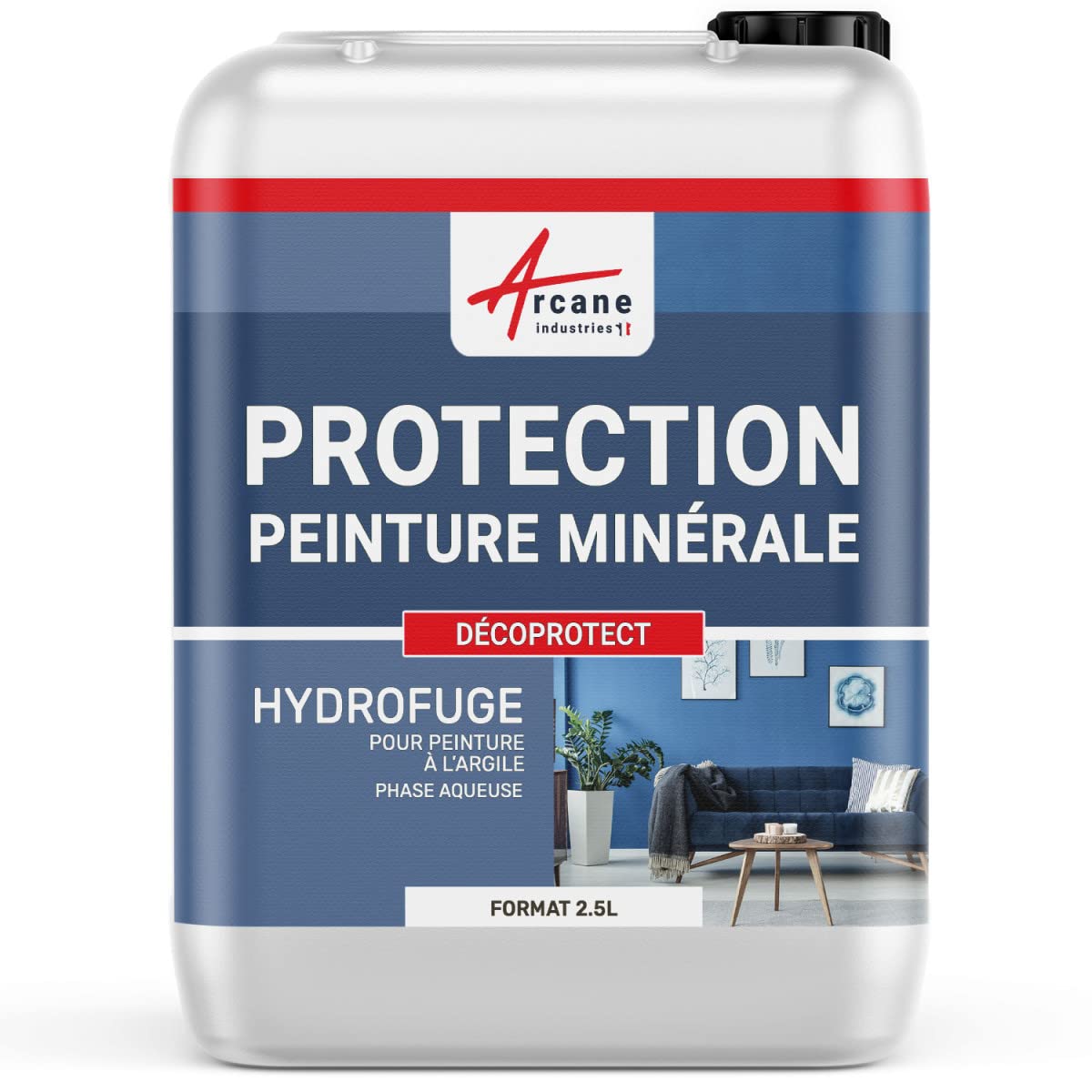 Protection eau, gras, peinture, minerale, argile, chaux : Decoprotect - 2.5 L - ARCANE INDUSTRIES