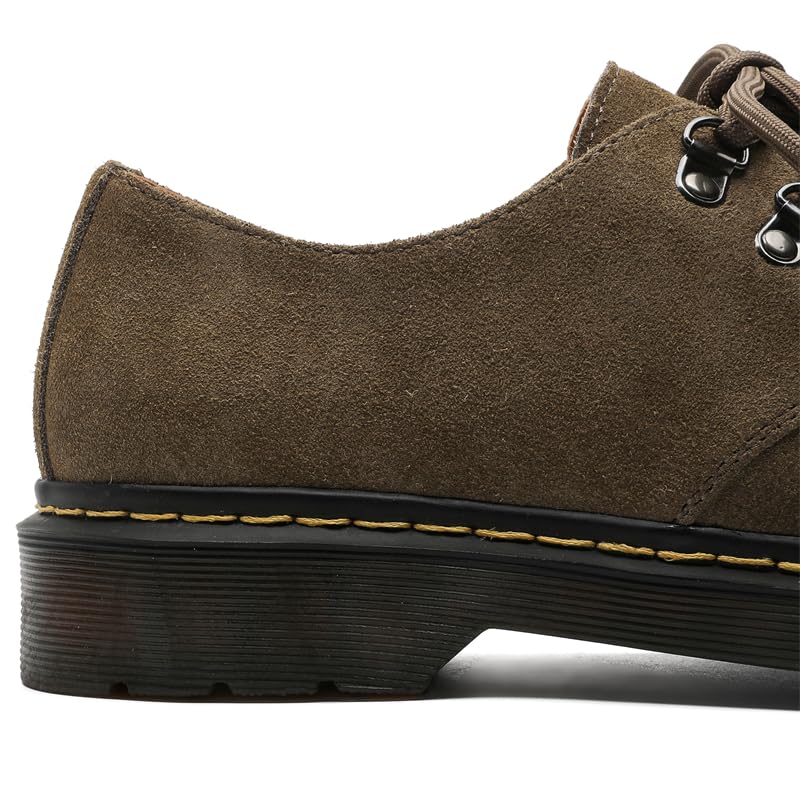 Suede Creeper Oxford Shoes, Platform Lace-up Casual Shoes, Available in Black, Brown, Khaki4