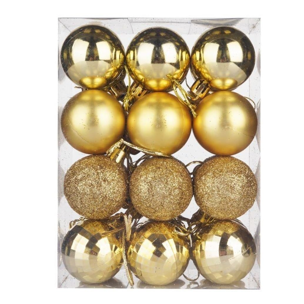 Palline Natalizie Decorazioni Palline di Natale 24 Pezzi Di Ornamenti Per Palline Di Natale, Palline Decorative Infrangibili In Plastica Da Appendere, Set Di Decorazioni Natalizie Palla di Natale Pall