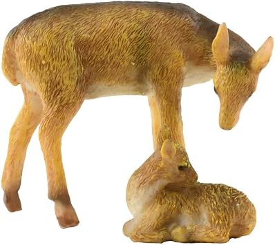 Treasure Gurus Miniature Deer Fawn Figurine Outdoor Fairy Garden Decor Dollhouse Landscape Supply
