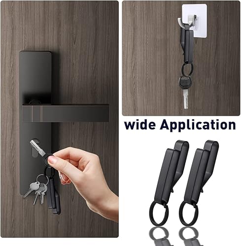 Miniatura 7 de Abnaok Paquete de 2 llaveros tácticos invisibles especiales para cinturón de policía y agencias de bomberos, soporte para llaves de liberación