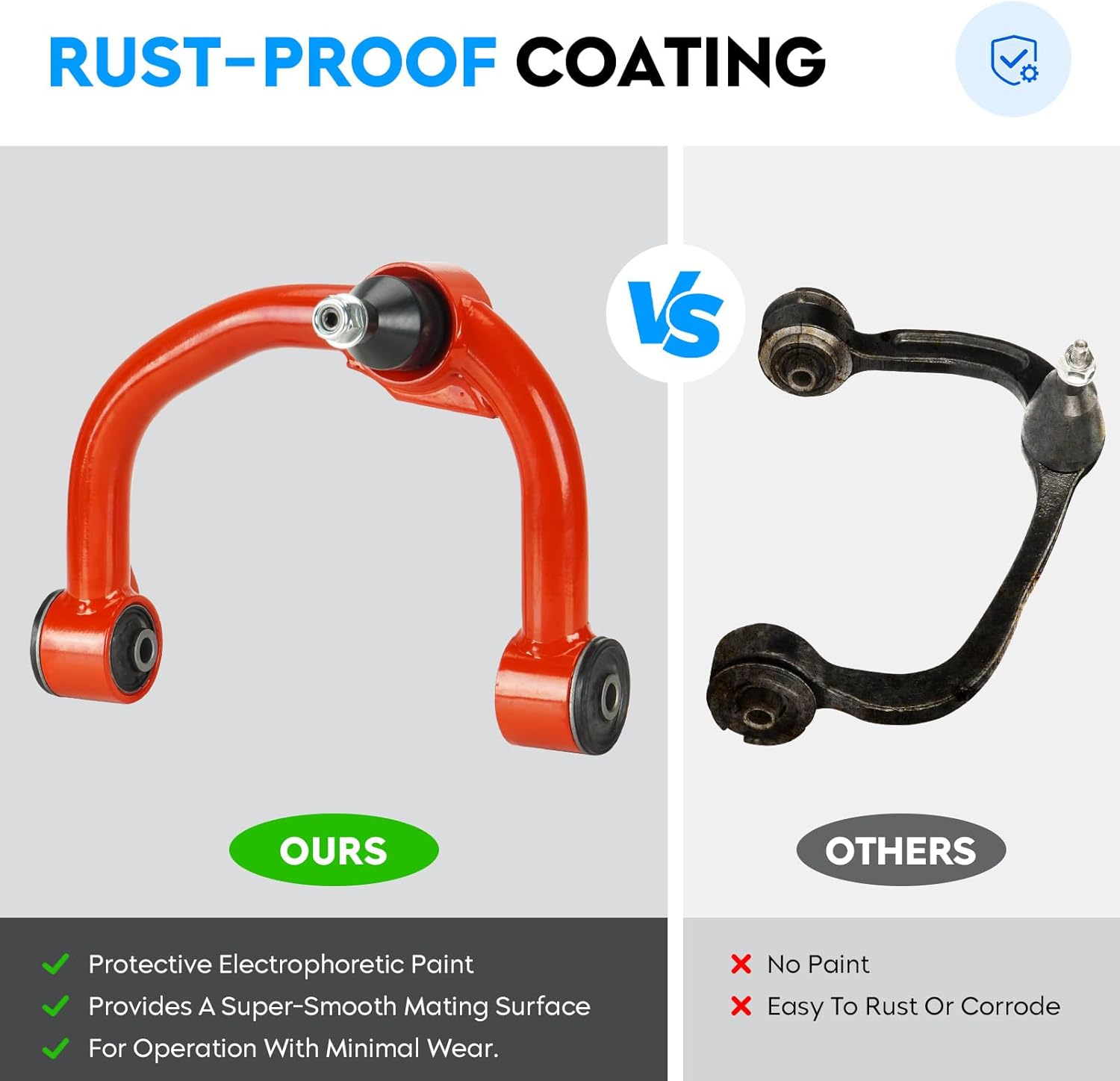 Front Upper Control Arm Lift 2-4" for Ford F150 2004-2020, with Replace Ball Joints, Adjustable Suspension Kit 4Pcs