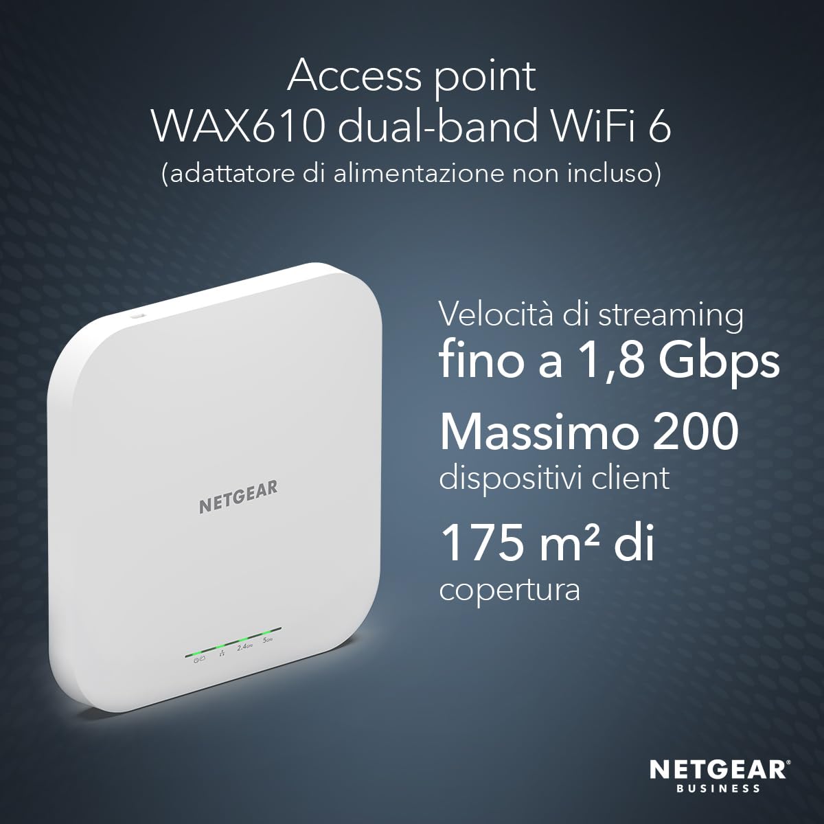 Access point NETGEAR Wireless (WAX610) - WiFi 6 dual-band AX1800