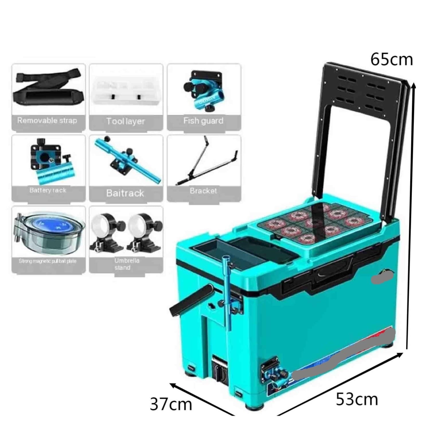 Amazon.com: BIOMICE Fishing Tackle Organizer 29L Fishing Seat Tackle Box  Fishing Crate Tackle Box Seatbox with Shoulder Strap and Backrest Fishing  Accessory Case : Sports & Outdoors