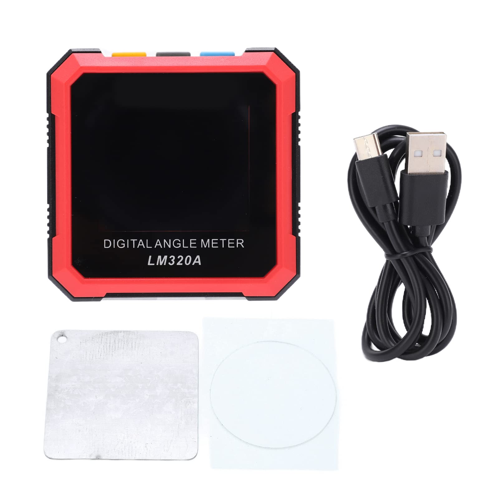 Goniometro Compatto Inclinometro Digitale LM320A con Base Magnetica per Ingegneria Edile e Lavorazione Meccanica ABS + Lega di Alluminio