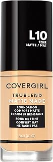 COVERGIRL TruBlend Matte Made Liquid Foundation, Fair Porcelain, 1 Fl Oz