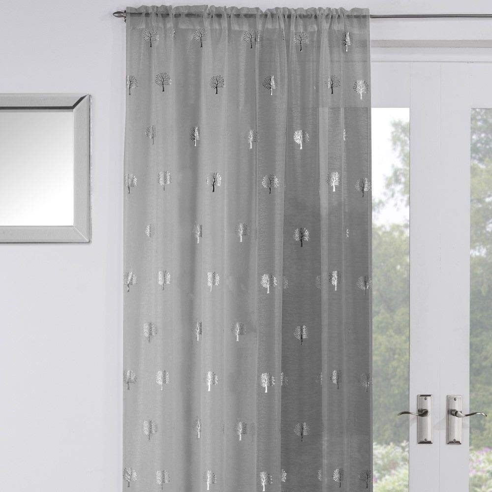 Silver Birch Voile Curtain 122 x 140cm
