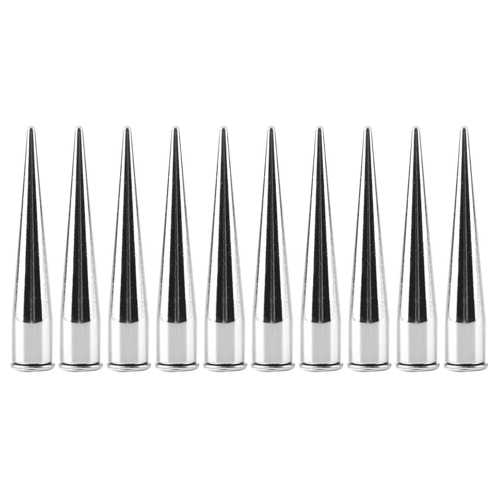 Heepdd Men's Silver 7Mm Metal Cone Spike Rivets Screw Back Studs Punk Rock Spikes For Leather Craft Jackets Belts Bags Clothing Accessories 100Pcs