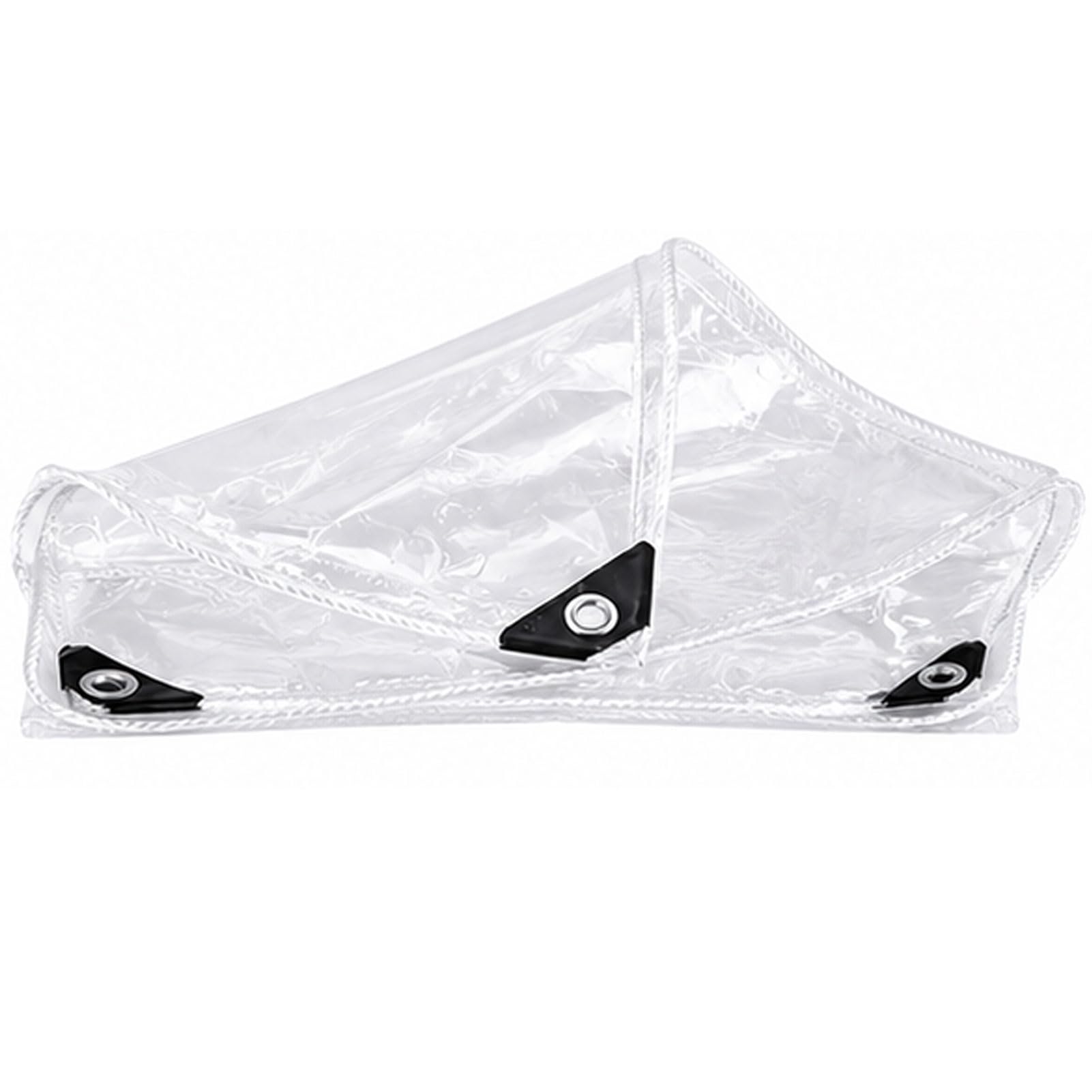 Heavy Duty Clear Waterproof Tarps, Outdoor Garden Rainproof Covering, Clear Vinyl Tarp with Grommets, for Covering Henhouse Porch Canopy Plant Camping (6x15m)