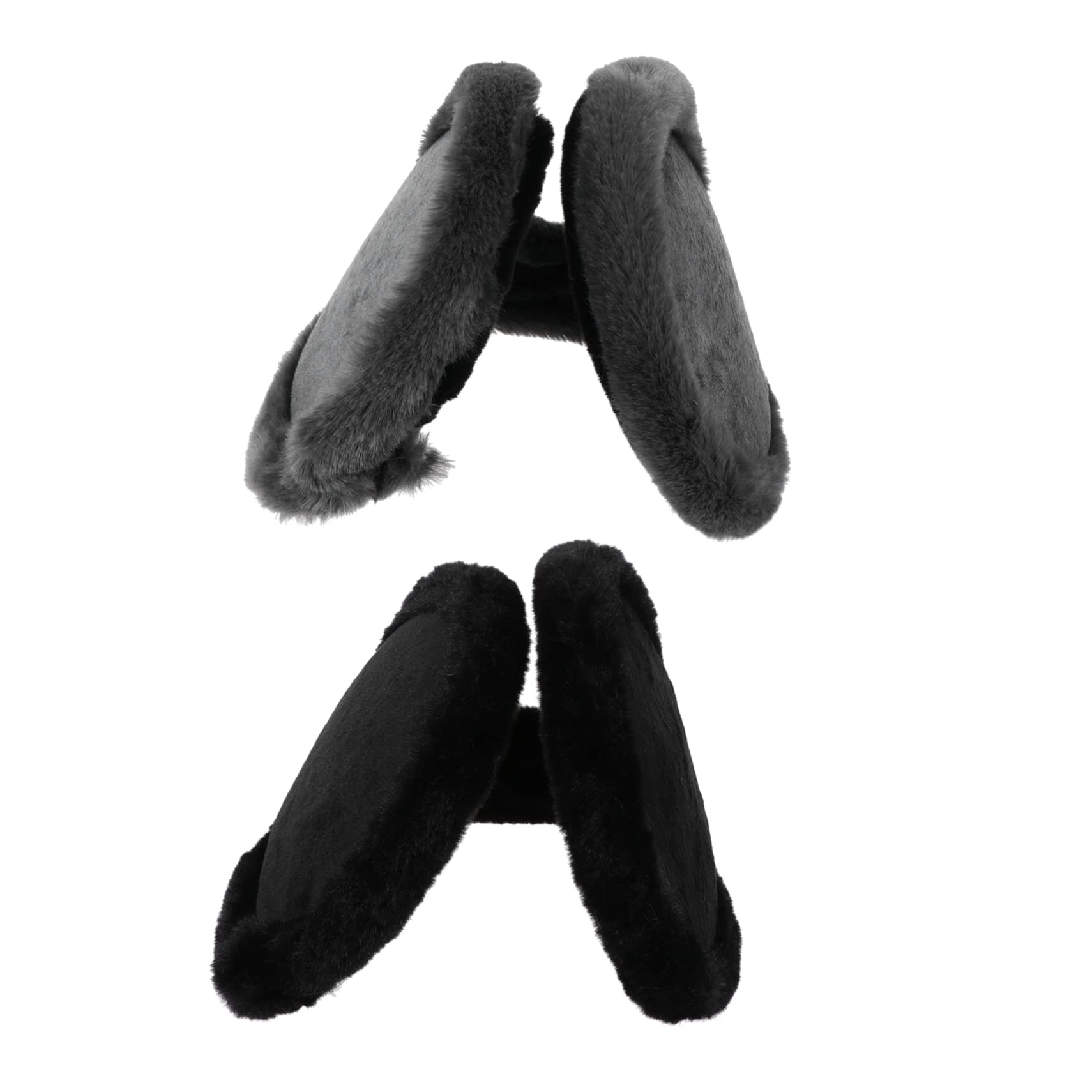 Homoyoyo 2Pcs Plush Ear Warmers for Winter Warm Earmuffs with Full Coverage and Protection Against Cold and Wind Stylish Rear Wear Design for Men and Women