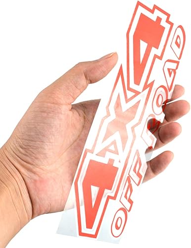 Miniatura 2 de 2 calcomanías todoterreno de 4 x 4, efecto de impresión cepillada, calcomanías de repuesto de vinilo negro para F150 GMC Sierra Chevy 1500 2500