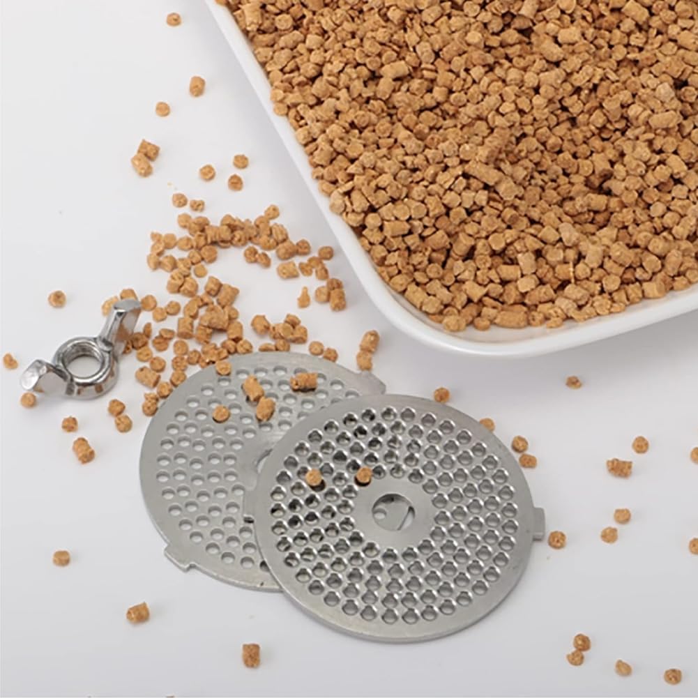 FURLOU Macchina per mangime per Cani e Gatti per Uso Domestico, Macchina elettrica per Pellet per mangime per Animali Domestici, granulatore per Esche, stampi opzionali in 3,5-10 mm 5.0